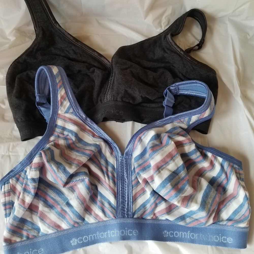 2 Comfort Choice seam/wireless leisure bras 40DDD